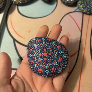 Colorful Hand-Painted Stone